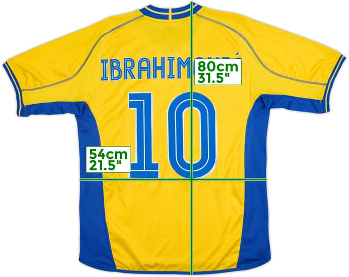2003-04 Sweden Home Shirt Ibrahimovic #10 - 9/10 - (L)