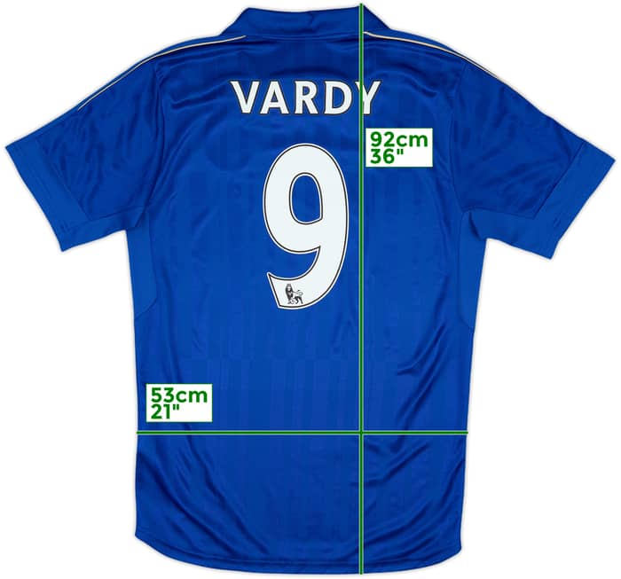 2016-17 Leicester Home Shirt Vardy #9 - 9/10 - (M)