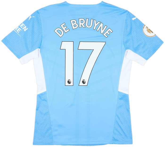 2021-22 Manchester City Authentic Home Shirt De Bruyne #17 - 10/10 - (L)
