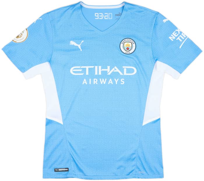2021-22 Manchester City Authentic Home Shirt De Bruyne #17 - 10/10 - (L)