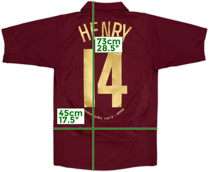 2005-06 Arsenal Home Shirt Henry #14 - 10/10 - (S)