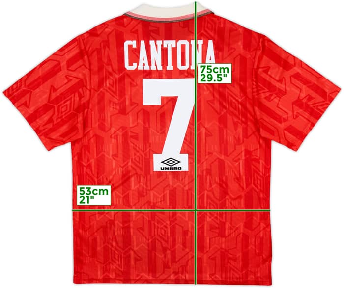 1992-94 Manchester United Home Shirt Cantona #7 - 5/10 - (M)