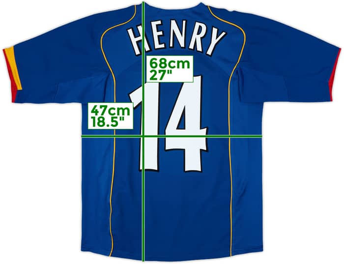 2004-06 Arsenal Away Shirt Henry #14 - 7/10 - (XL.Boys)