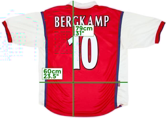 1998-99 Arsenal Home Shirt Bergkamp #10 - 6/10 - (L)