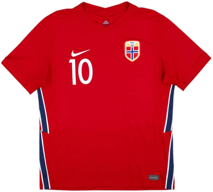 2020-22 Norway Home Shirt Odegaard #10 - 8/10 - (L)