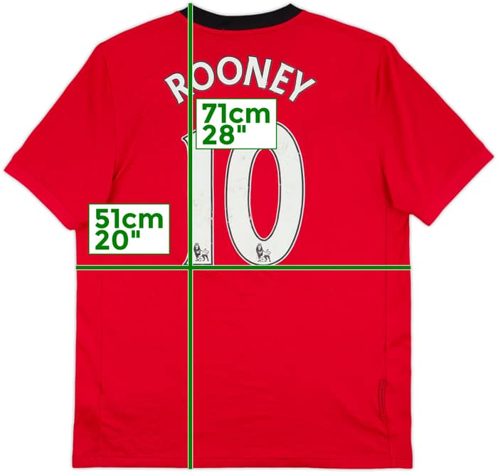 2009-10 Manchester United Home Shirt Rooney #10 - 6/10 - (M)
