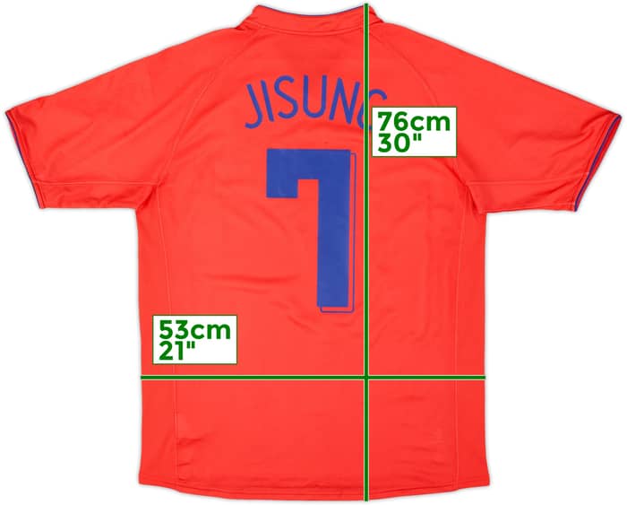 2006-08 South Korea Home Shirt Ji Sung #7 - 7/10 - (L)