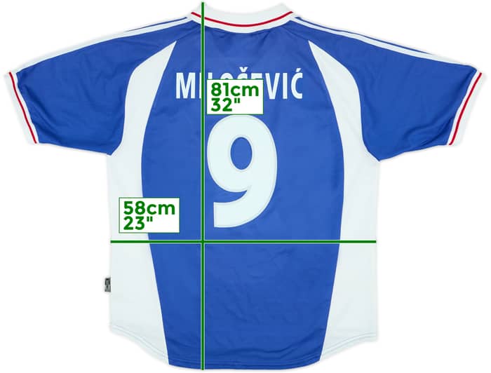 2000-01 Yugoslavia Home Shirt Milosevic #9 - 5/10 - (L)
