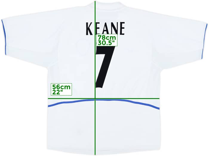 2002-03 Leeds United Home Shirt Keane #7 - 6/10 - (XXL)