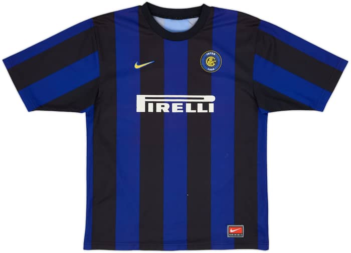 1999-00 Inter Milan Basic Home Shirt Ronaldo #9 - 6/10 - (XL.Boys)