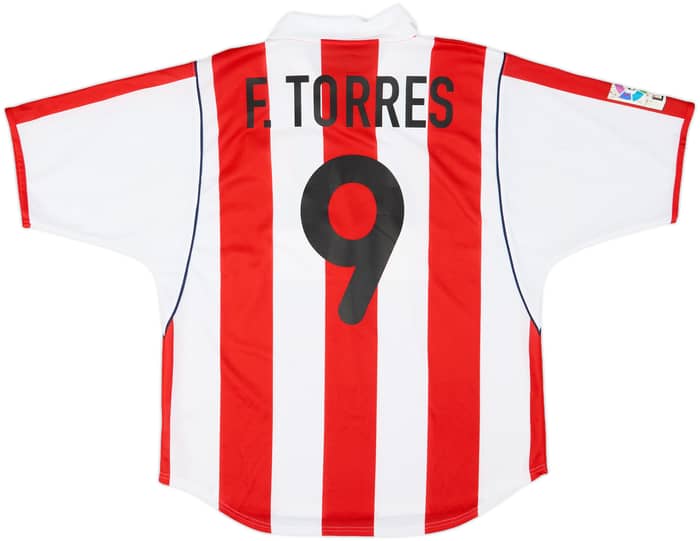 2001-02 Atletico Madrid Home Shirt F.Torres #9 - 8/10 - (L)