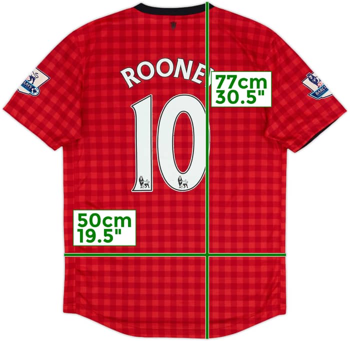 2012-13 Manchester United Home Shirt Rooney #10 - 5/10 - (M)