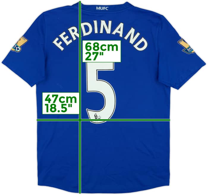 2008-09 Manchester United Third Shirt Ferdinand #5 - 5/10 - (XL.Boys)