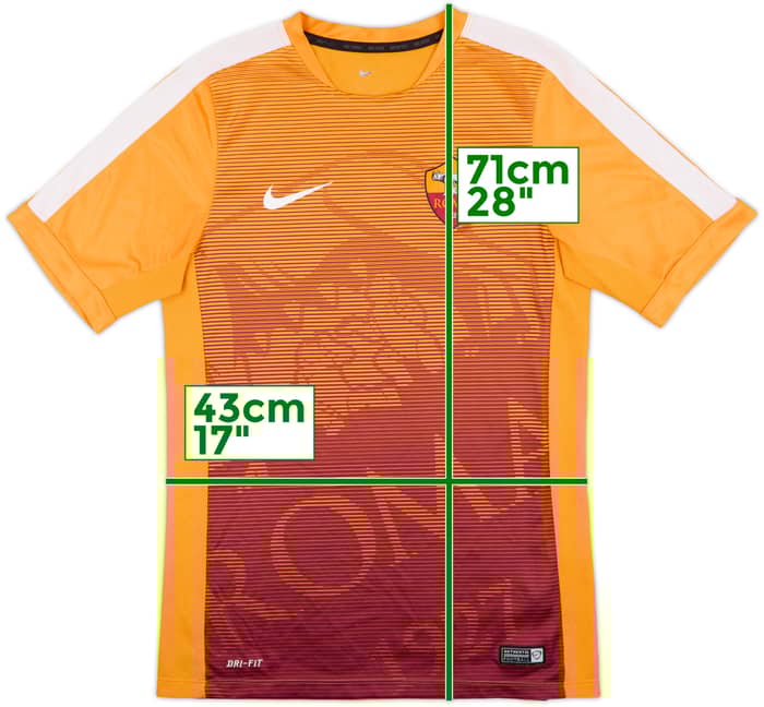 2015-16 Roma Nike Training Shirt - 8/10 - (S)