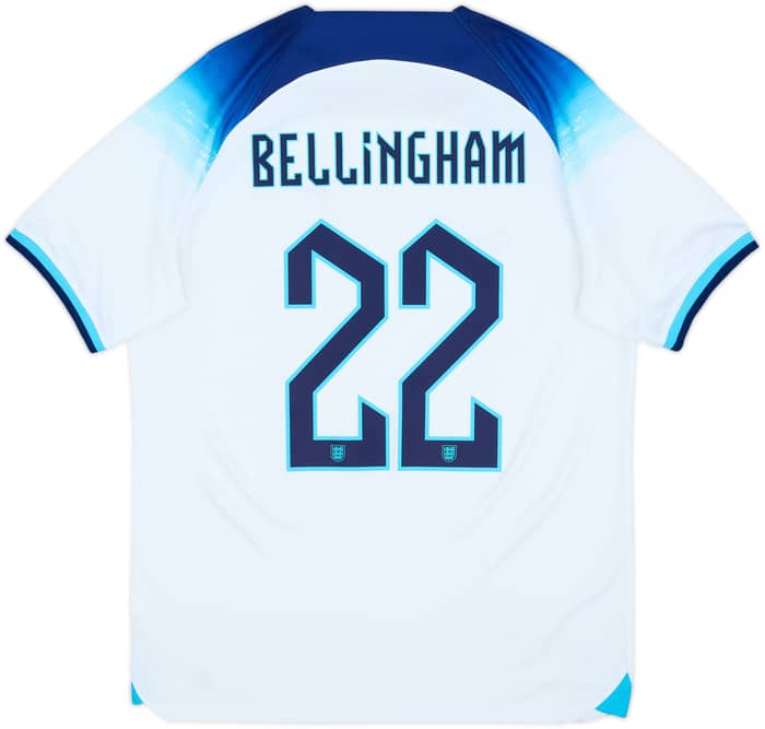 2022-23 England Home Shirt Bellingham #22 - 9/10 - (M)