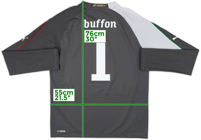 2010-12 Italy GK Shirt Buffon #1 - 8/10 - (XL)