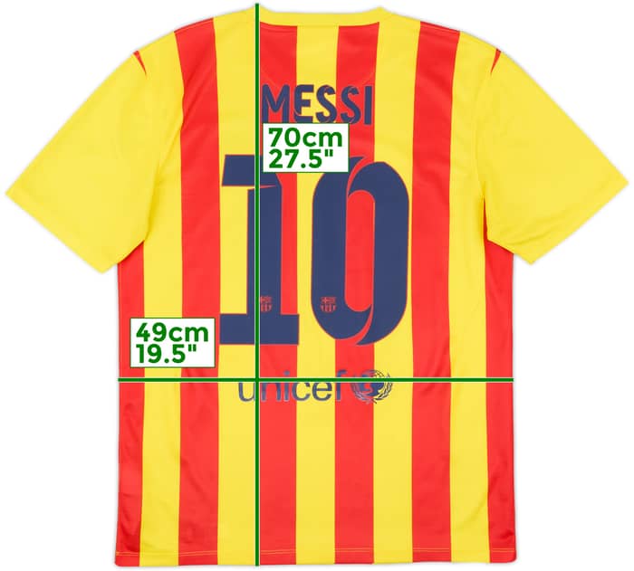 2013-15 Barcelona Basic Away Shirt Messi #10 - 8/10 - (M)