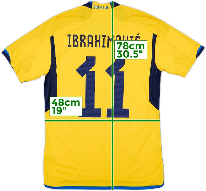 2022-23 Sweden Home Shirt Ibrahimovic #11 - 10/10 - (M)