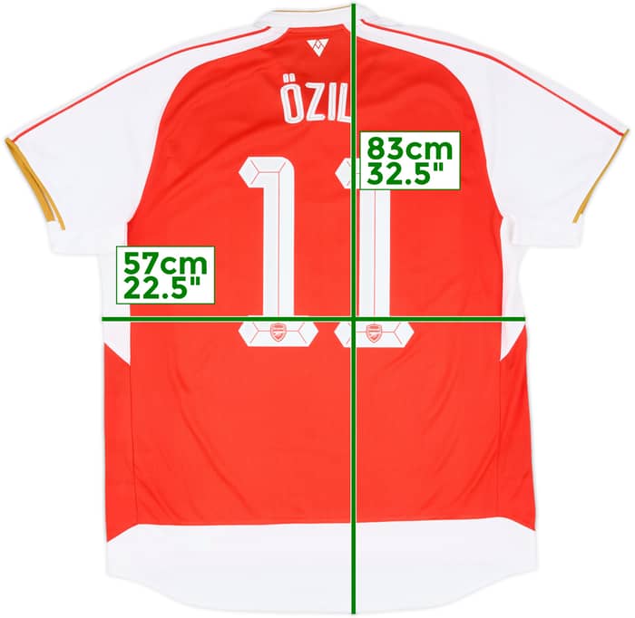 2015-16 Arsenal Home Shirt Ozil #11 - 10/10 - (XL)