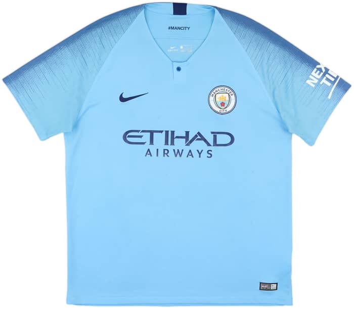 2018-19 Manchester City Home Shirt Kun Aguero #10 - 6/10 - (XL)