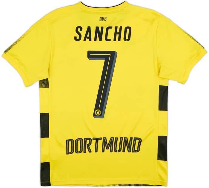 2017-18 Borussia Dortmund Home Shirt Sancho #7 - 8/10 - (S)