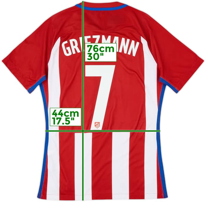 2016-17 Atletico Madrid Player Issue Home Shirt Griezmann #7 - 10/10 - (M)