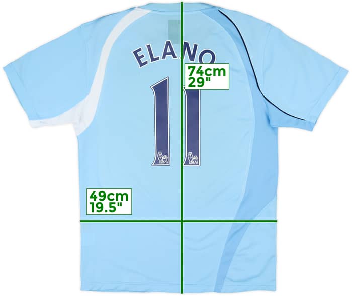 2008-09 Manchester City Home Shirt Elano #11 - 7/10 - (M)
