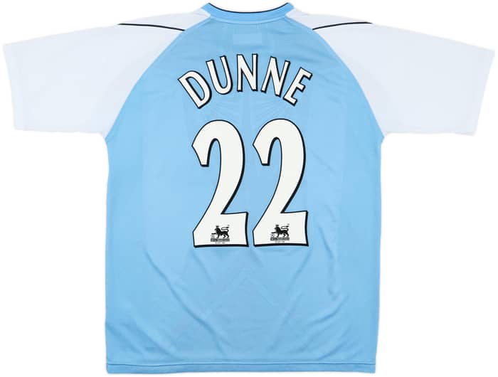 2006-07 Manchester City Home Shirt Dunne #22 - 6/10 - (L)