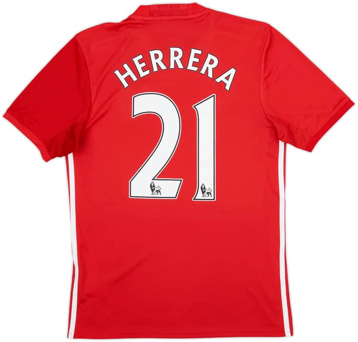 2016-17 Manchester United Home Shirt Herrera #21 - 9/10 - (S)