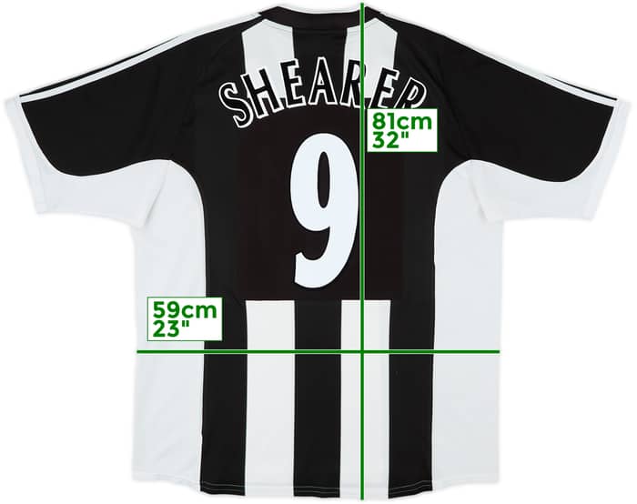 2001-03 Newcastle Home Shirt Shearer #9 - 8/10 - (L)