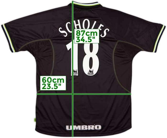 1998-99 Manchester United Third Shirt Scholes #18 - 8/10 - (XL)