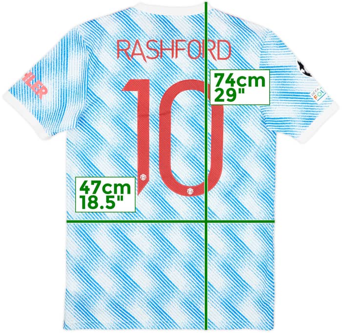 2021-22 Manchester United Away Shirt Rashford #10 - 9/10 - (S)