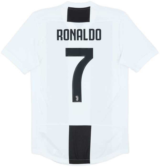 2018-19 Juventus Authentic Home Shirt Ronaldo #7 - 9/10 - (S)