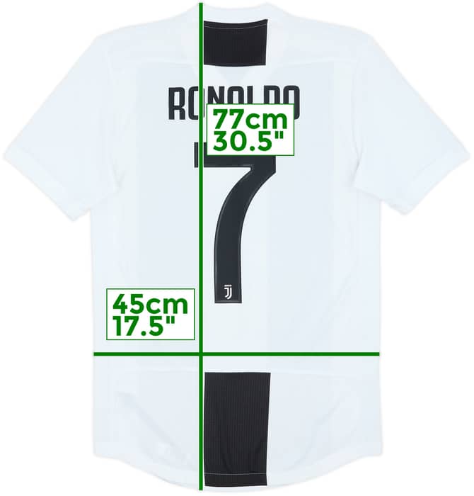 2018-19 Juventus Authentic Home Shirt Ronaldo #7 - 9/10 - (S)