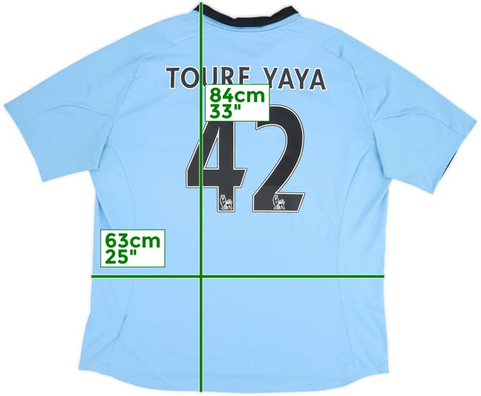 2012-13 Manchester City Home Shirt Toure Yaya #42 - 6/10 - (XXL)
