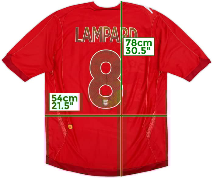 2006-08 England Away Shirt Lampard #8 - 5/10 - (L)