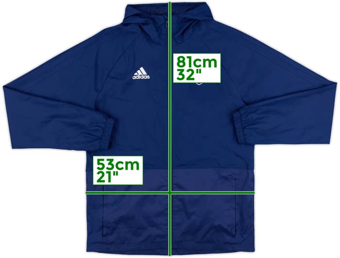 2017-18 Fulham adidas Hooded Rain Jacket - 8/10 - (M)