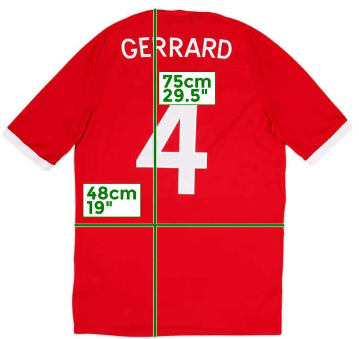 2010-11 England Away Shirt Gerrard #4 - 9/10 - (M)