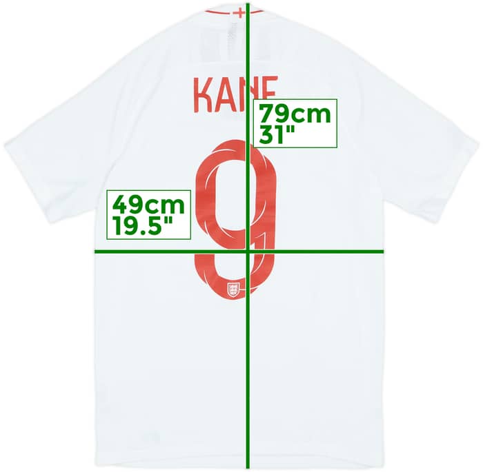 2018-19 England Authentic Home Shirt Kane #9 - 8/10 - (S)