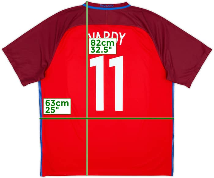 2016-17 England Away Shirt Vardy #11 - 8/10 - (XXL)