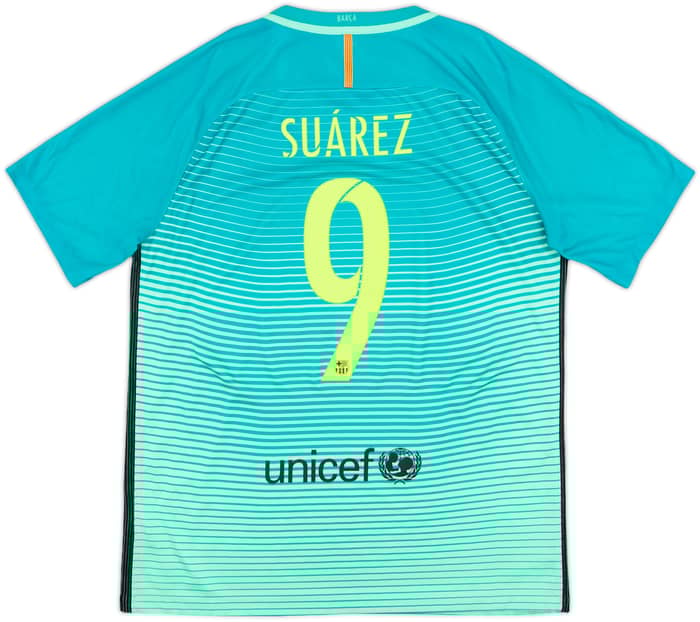 2016-17 Barcelona Third Shirt Suarez #9 - 7/10 - (L)