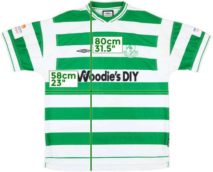 1999-01 Shamrock Rovers Match Issue Home Shirt #6