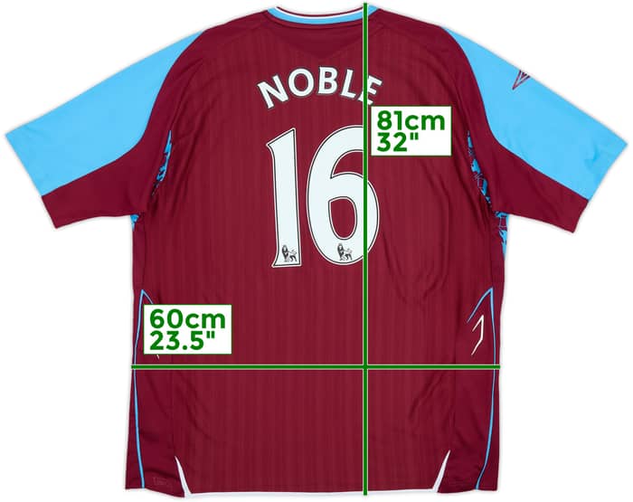 2007-08 West Ham Home Shirt Noble #16 - 6/10 - (XXL)