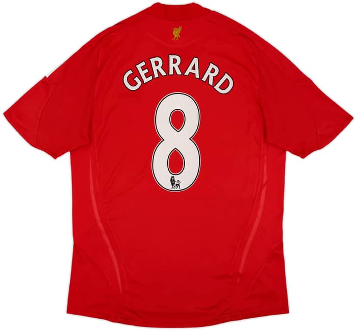 2008-10 Liverpool Home Shirt Gerrard #8 - 7/10 - (L)