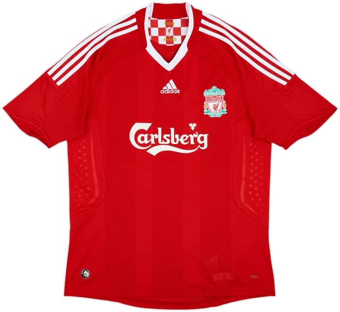 2008-10 Liverpool Home Shirt Gerrard #8 - 7/10 - (L)
