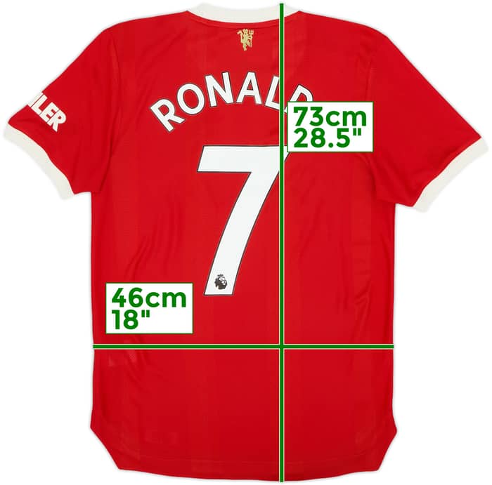 2021-22 Manchester United Authentic Home Shirt Ronaldo #7 - 8/10 - (S)