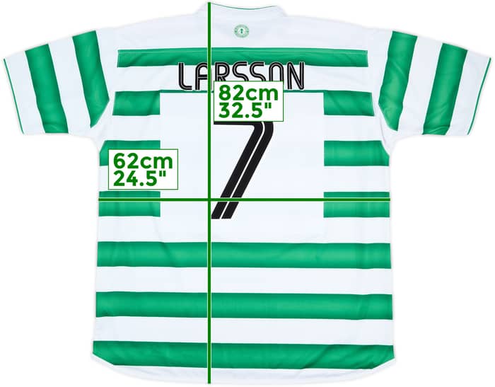 2003-04 Celtic Camiseta Local Larsson #7 - 8/10 - (XXL)