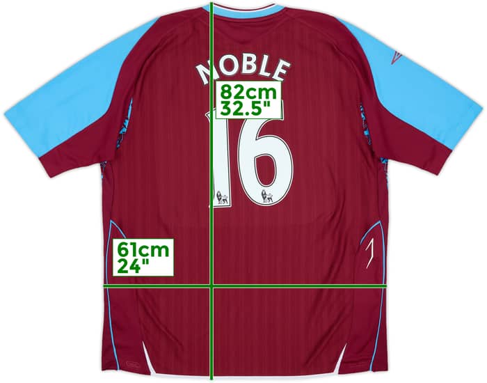 2007-08 West Ham Home Shirt Noble #16 - 8/10 - (XXL)