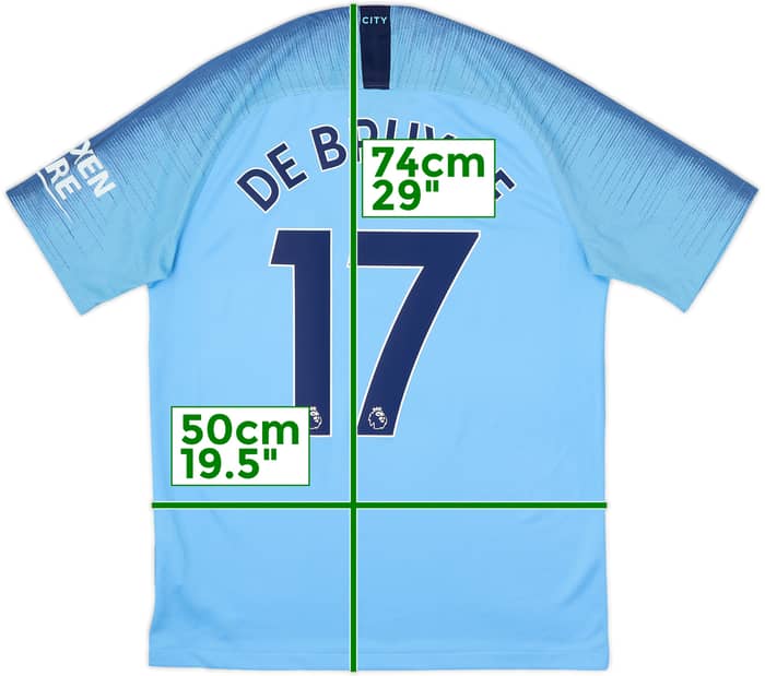 2018-19 Manchester City Home Shirt De Bruyne #17 - 10/10 - (M)