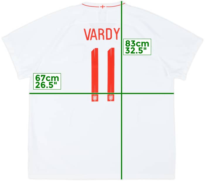 2018-19 England Home Shirt Vardy #11 - 8/10 - (3XL)